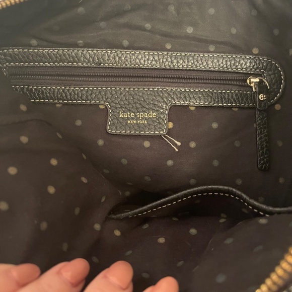 Kate Spade Black Pebbled Leather Shoulder Bag Purse Single Strap - Picture 4 of 8